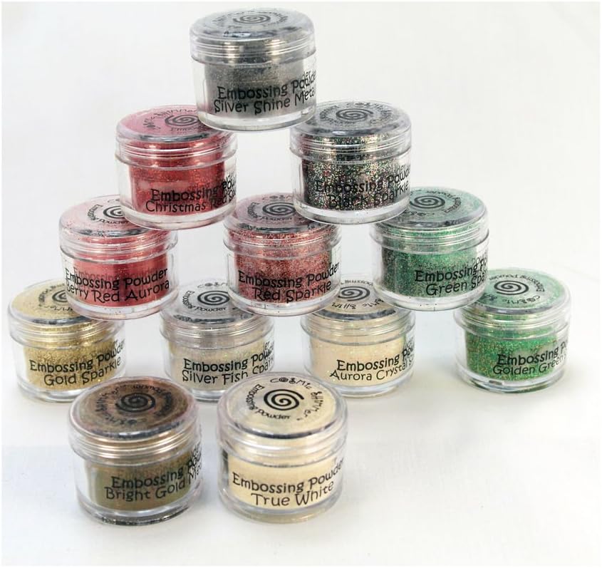 Cosmic Shimmer Embossing Powder Set, Festive Bright Amazon.co.uk