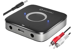 SONRU Bluetooh Adapter for Stereo, Aux RCA Bluetooth Receiver for Upgrade Wired Home Stereo/Car Stereo/Music Streaming Sound System