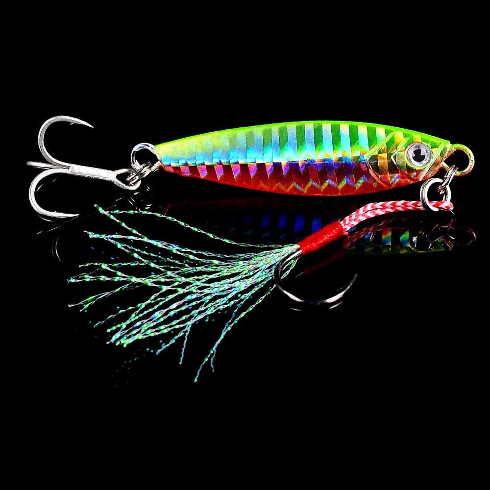 Dyxssm Jigs Fishing Spoons Hard Lures Spinners Jigging Bait 7g 10g 15g 20g 30g (Pack of 6) : Sports & Outdoors
