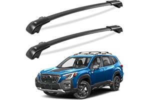 FengYu Roof Rack Cross Bars 260lb Compatible with Subaru Forester Wilderness 2022 2023 2024 (with Raised Side Rails), Heavy Duty Lockable Aluminum Roof Rails Crossbars Black Rooftop Cargo Luggage
