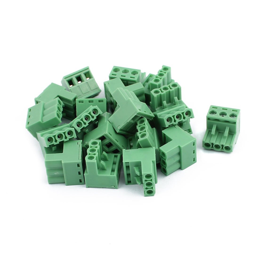 Sourcingmap 20Pcs 300V KF2EDGK 5.08mm Pitch 3-Pin PCB Screw Terminal Block Connector