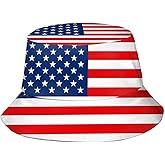 Cute Funny Flag Bucket Hat Packable Fashion Sun Cap Outdoor Flag Fisherman Hat for Women Men Boys Girls
