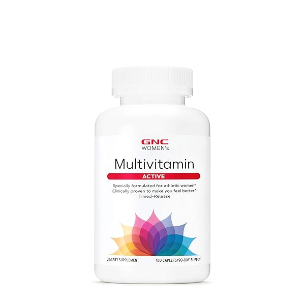 GNC WOMEN’S ACTIVE MULTIVITAMIN | SUPPORTS AN ACTIVE LIFESTYLE | 30+ NUTRIENT FORMULA | PROMOTES BONE & JOINT HEALTH, HELPS ENERGY PRODUCTION | CLINICALLY STUDIED DAILY VITAMIN | 180 CAPLETS