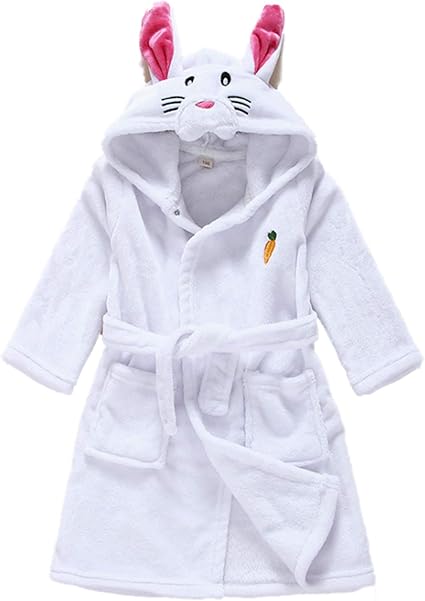 Aiynoes Robe De Chambre Enfant Garcon Fille Peignoir De Bain A Capuche Bebe Drap Pyjama Manche Longue Animal Cadeau Noel Amazon Fr Vetements Et Accessoires
