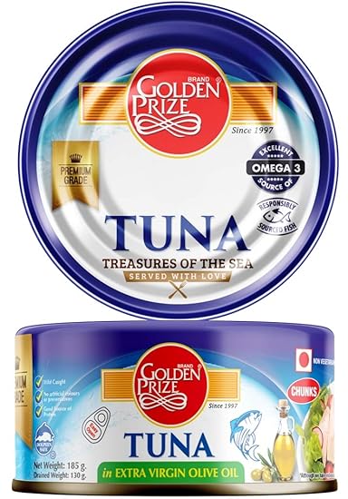 Golden Prize Tuna Chunks in Extra Virgin Olive Oil, 185g