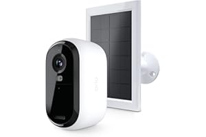 Arlo Essential Wireless Security Camera 2nd Gen with Solar Panel - Outdoor & Indoor Wireless Camera with Integrated Spotlight, Color Night Vision, Motion Sensor & DIY Setup - White, 1 Pack, VMK3050