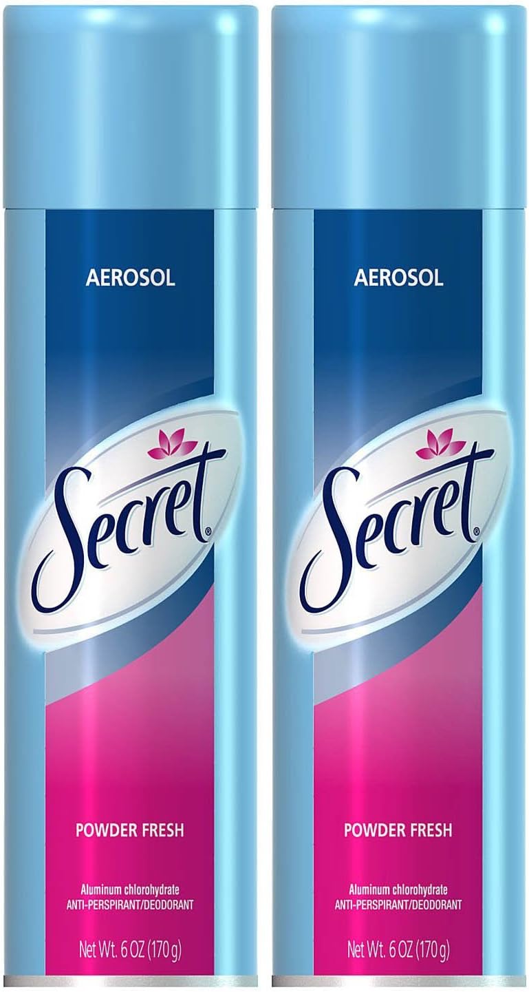 Secret Deodorant Powder Fresh 6 Ounce Aerosol (177ml) (2 Pack)