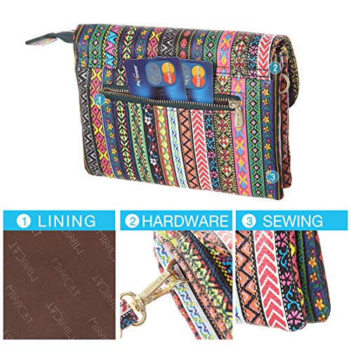 MINICAT INICAT Small Crossbody Purse Built in Wallet Crossbody Bags