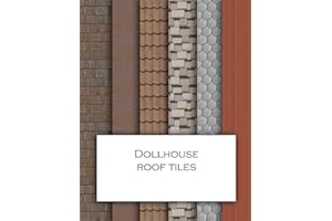 Dollhouse Roof Tiles: Roofing textured wallpaper for decorating doll's houses and model buildings. Beautiful sets of papers f