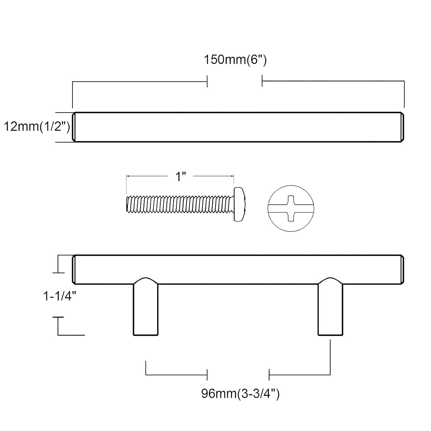 Kochzubehör probrico Edelstahl pd201hss Möbel Schrank Tür Griffe Küche