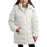 DKNY Girls Winter Jacket - Heavyweight Long Anorak Puffer Jacket with Hood - Sherpa Lined Insulated Winter Coat for Girls