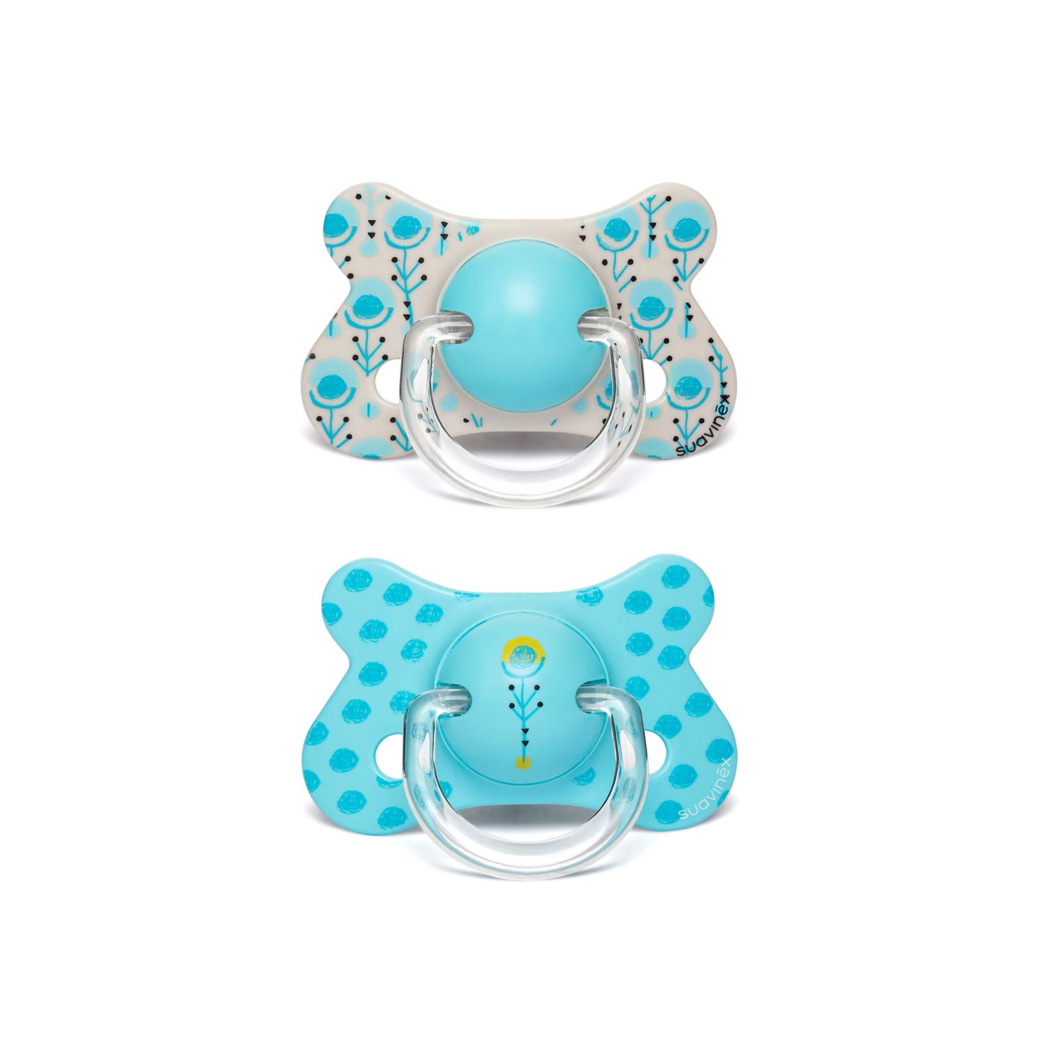 Suavinex - Pack of 2 Dummies for Babies + 18 Months. with Anatomical Latex. Peacock Blue