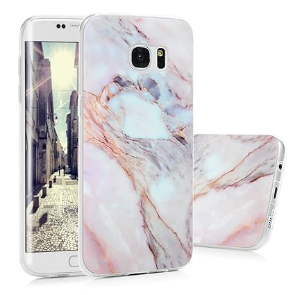 S7 Edge Marmor Hülle, KASOS Marble Handyhülle : Silikon Case Weich TPU Huelle mit IMD Technologie für Samsung Galaxy S7 EdgeJ