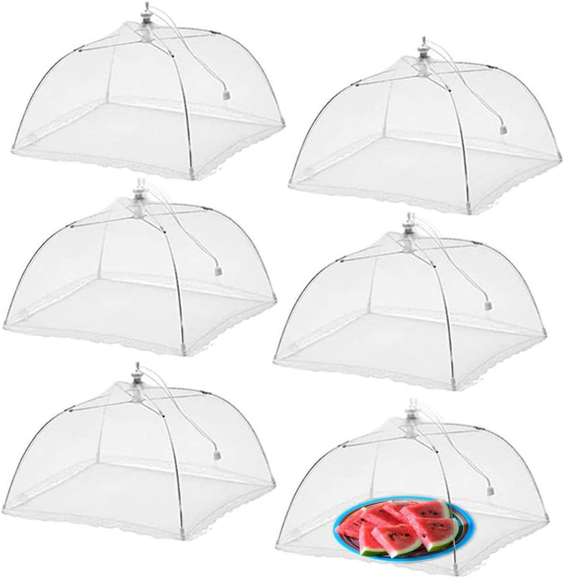 Saiveina Pop-Up Mesh Food Covers Tent Umbrella for Outdoors, Screen Tents, Parties Picnics, BBQs 16‘’x16‘’