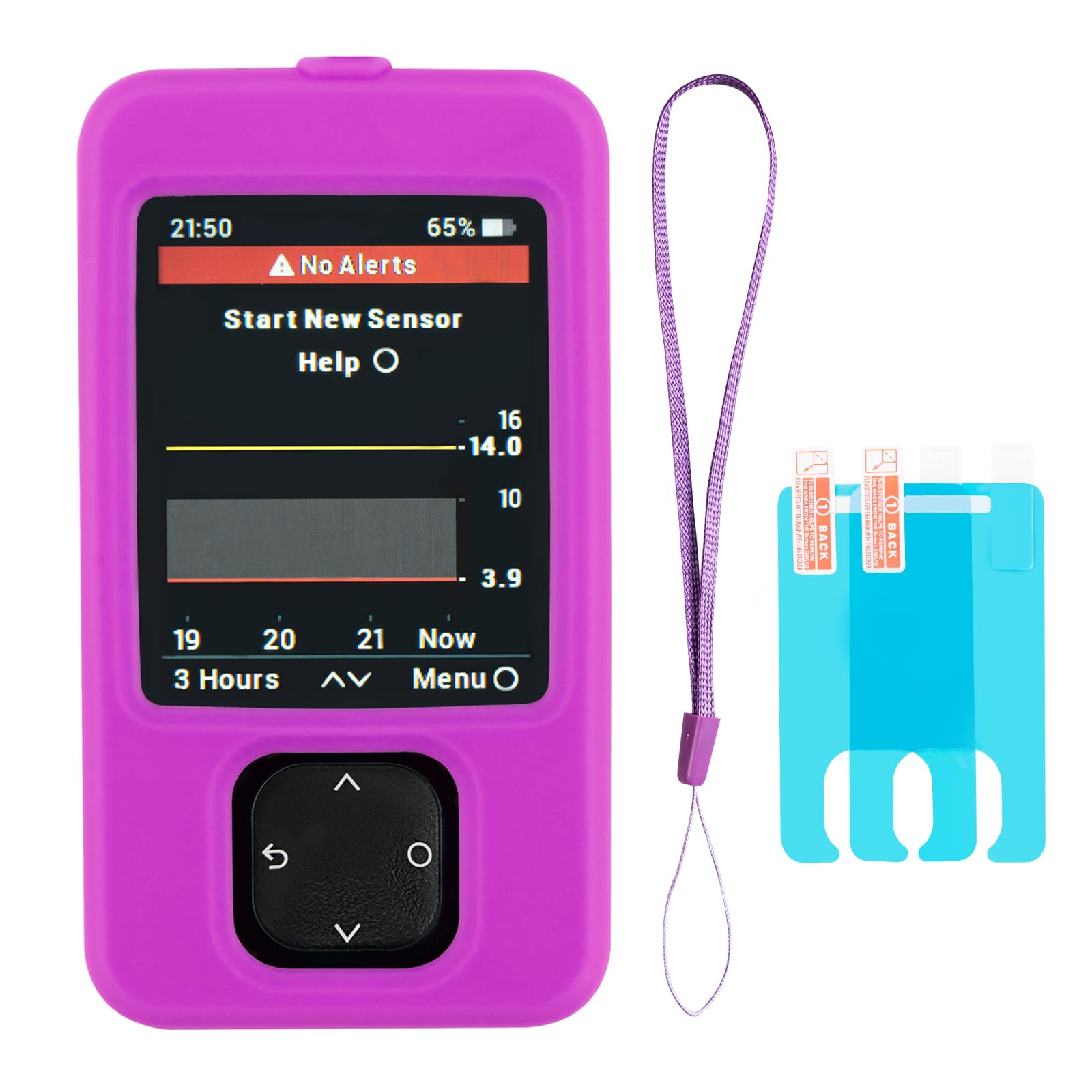 Photo 1 of Swiatla Dexcom G7 Receiver Case with Lanyard and 2PCS Screen Protector (Purple)