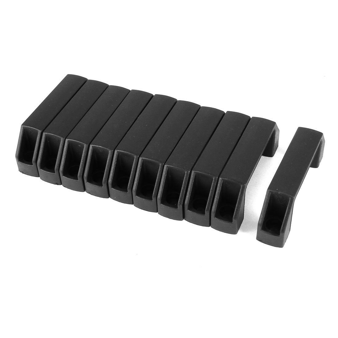 Sourcingmap 11cm 4.3" Length Black Plastic Cabinet Drawer Pull Handles 10pcs