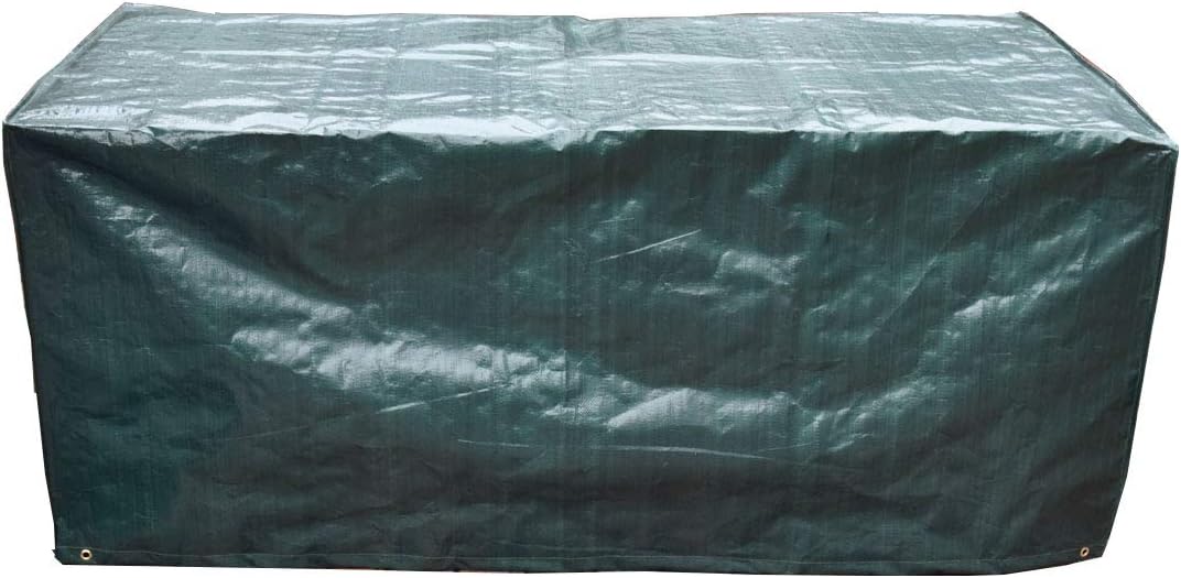 RICHIE Garden Furniture Covers - Waterproof Garden Table & Chair Covers, 170x95x70cm, Breathable Polyethylene, Green