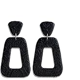 Handmade Geometry Dangling Earrings for Women Lover,Unique Statement Drop Earrings Lightweight Oval Dangle Earrings Christmas Jewelry Gift