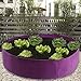 Firlar 100 Gallon Raised Garden Bed,Felt Fabric Breathable Planting Container Grow Bag Planter Pot for Plants, Flower,Vegetables (Round) (Purple)thumb 3