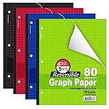 BAZIC Notebook 80 Sheets 5" Quad Graph Ruled
