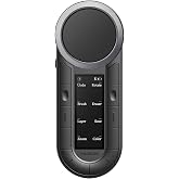 HUION Keydial Remote Bluetooth Macro Pad, 6-Set 8 Customized Keys &amp; 2 Dial | Wireless Programmable Keypad, OLED Display, Work with PC, Mac, Mobile, One-Hand Shortcut Keyboard for Drawing Tablet, Laptops