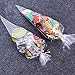 Faxco 300 Pcs Clear Cone Shaped Treat Bags with Twist Ties (7 x 15 inches) Triangle Goody Bags for Candies Handmade Cookies Favor Christmas Candy Popcorn