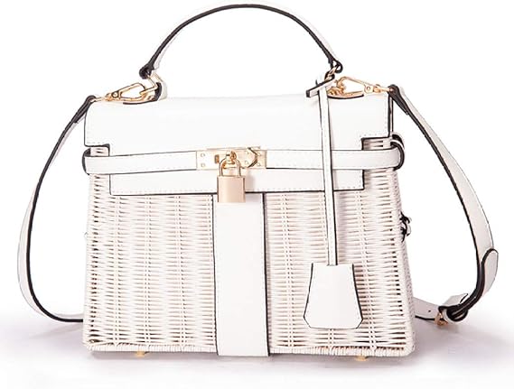 Bolsa de ratán de INS para bolso de mano, de moda, personalidad y paja