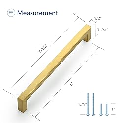 Ravinte 10 Pack Gold Cabinet Pulls 8 Inch Brushed