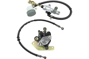 M MATI Rear Brake Caliper Master Cylinder Hose for Yamaha Warrior 350 YFM350X 1987-2004 Parking Brake Off 1UY-2580W-01-00 3GD-2583V-00-00 3GD-2583V-10-00