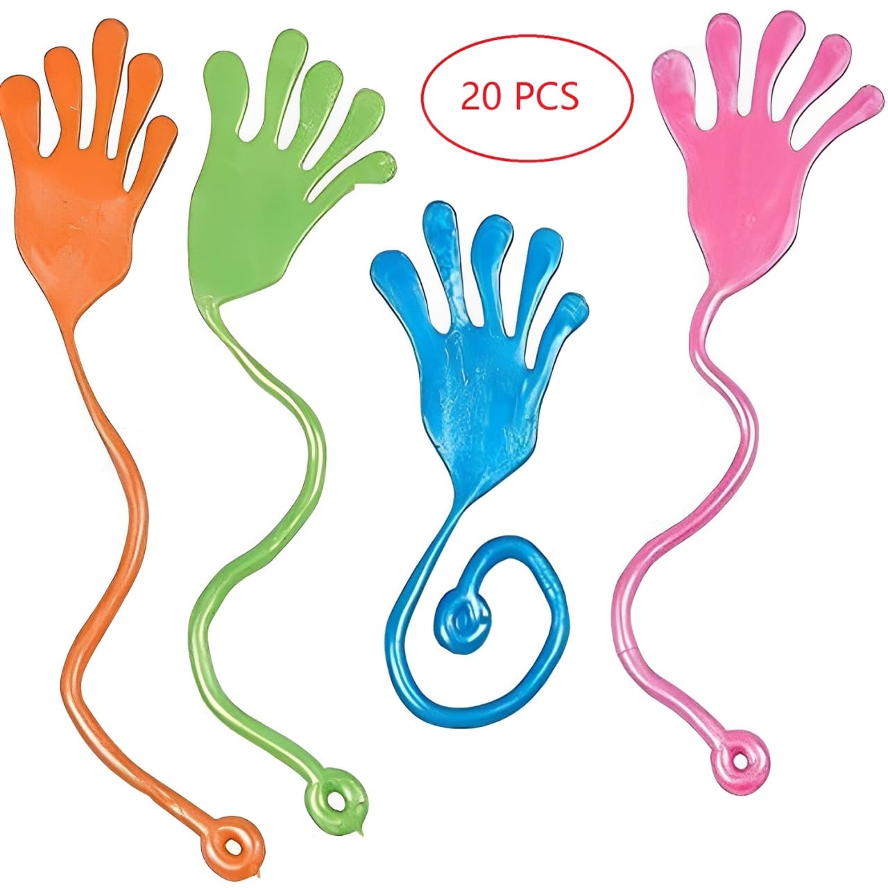 Tuko 20PCS Sticky Hands, Sticky Finger, Kids' Party Favor Sets, Fun Toys, Party Favors, Wacky Fun Stretchy Sticky Hands, Halloween Party Favors, Birthday Parties, Toys for Sensory Kids,20PCS