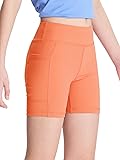DEVOROPA Girls 5" Spandex Volleyball Bike Shorts
