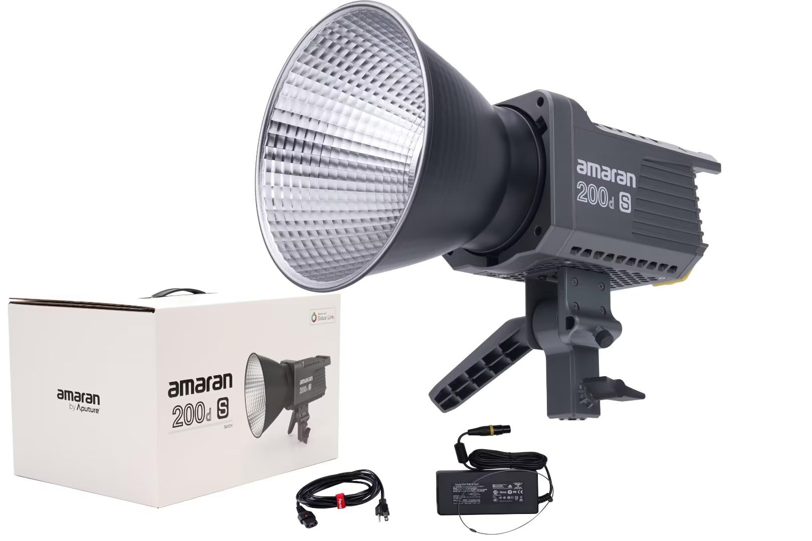 Aputure Amaran 200d S Led Video Light 200w Daylight-Balanced LED Monolight 5600K Bowens Mount LED Photography Lighting Kit with App Control for Photography,filmaking,Interviews,Live Streaming