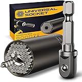 Universal Socket Tools Gifts for Men Dad - Socket Grip Tool Sets with Power Drill Adapter, Unique Gadgets Super Socket Set, H
