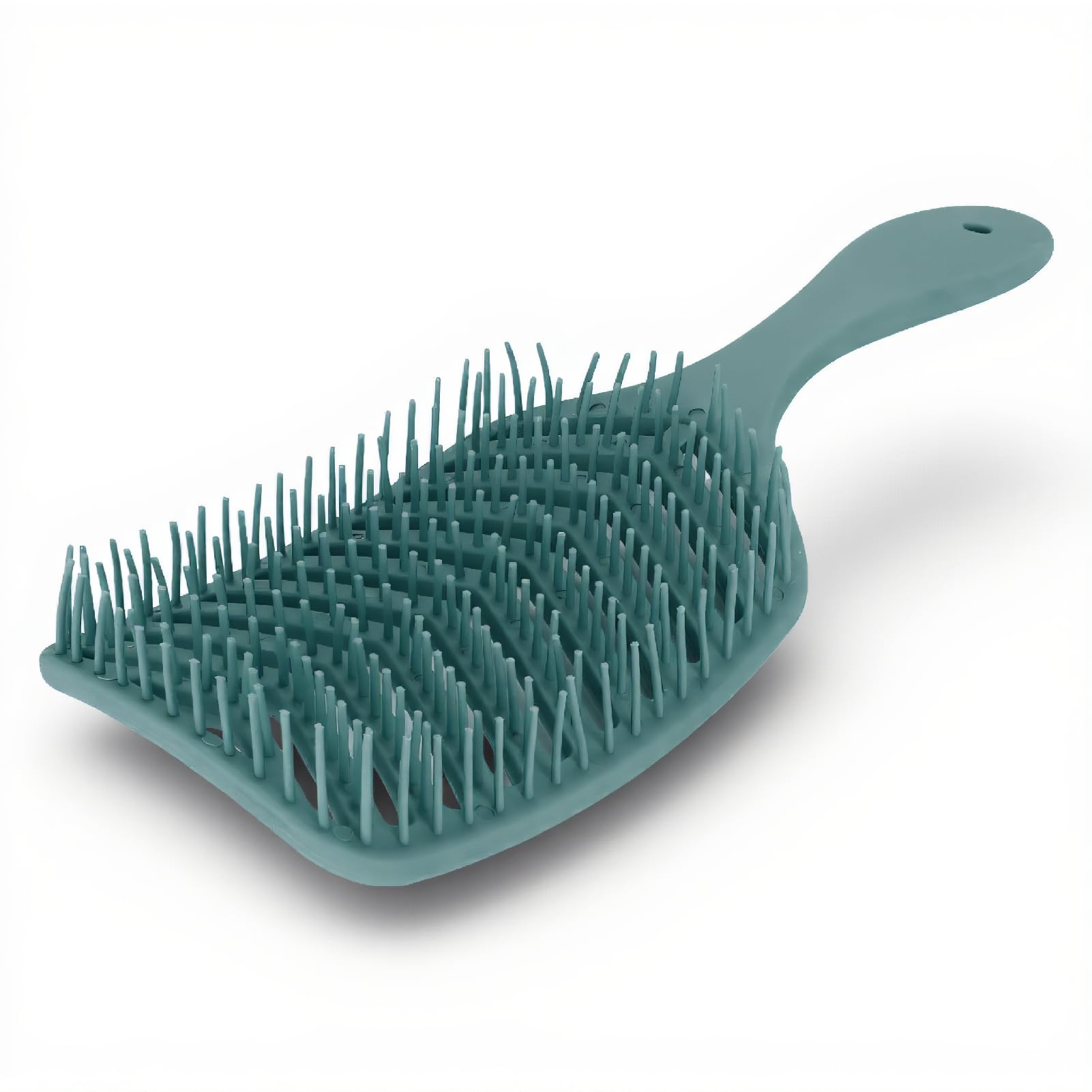 Wet Brush Speed Dry Hair Brush, Wide Curved Vented Hair Brush, Detangling Massage Hair Brushes, Barber Hairdressing Styling Tools, Ideal Brush for Men and Women (Dark Green)