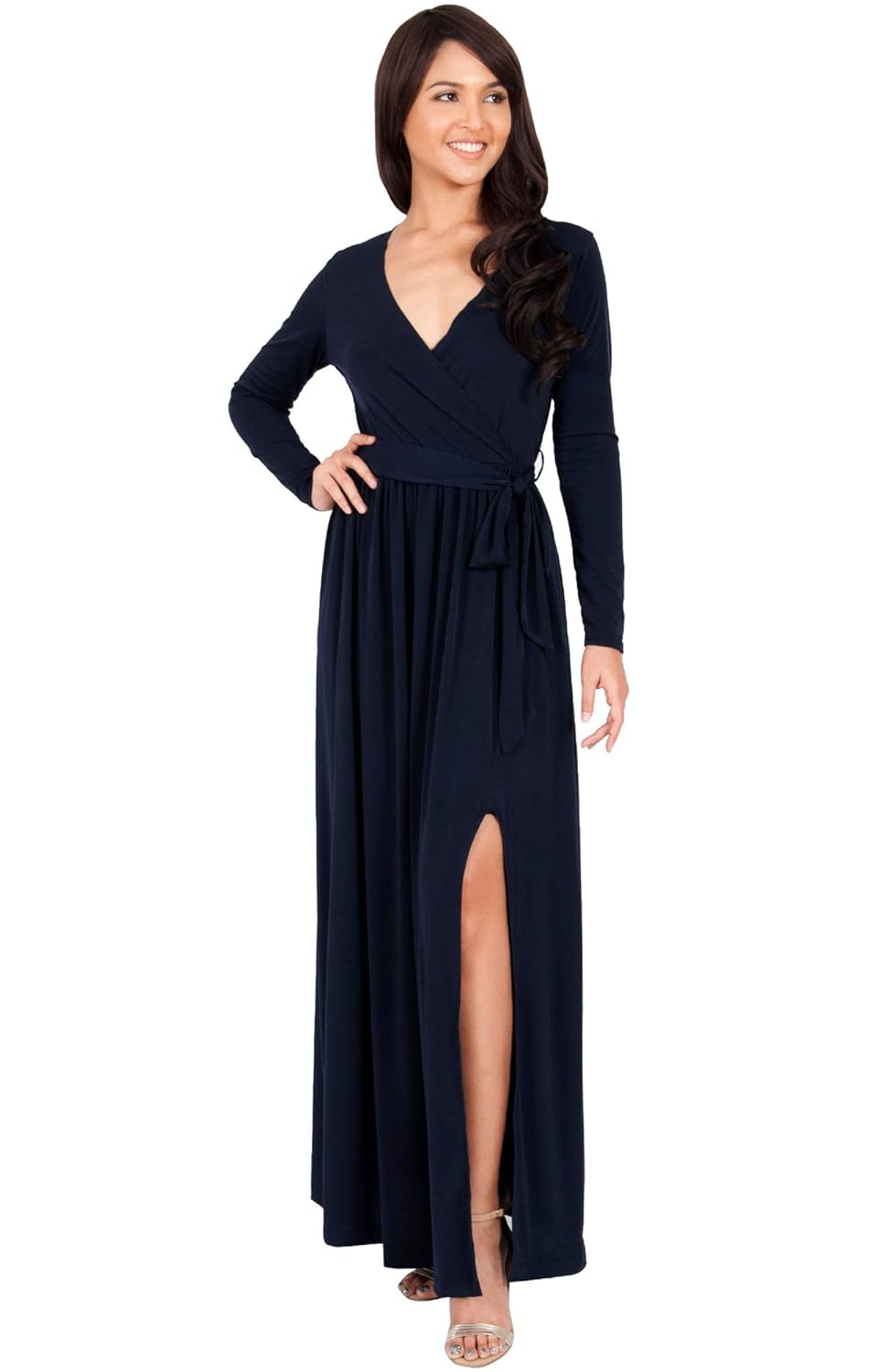 long sleeve occasion maxi dress