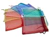 ZXUY Wedding Party Favor Satin Drawstring Organza Bags Pouch (100Pcs,Random Color)