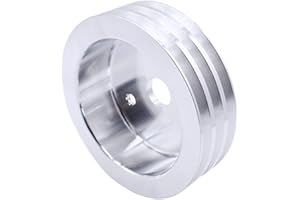 GSKMOTOR Triple Groove SWP Crankshaft Pulley FOR SB SBC Chevy 350 Short Water Pump Crank Pulley