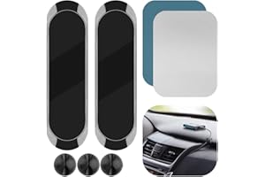 GEEKRIA Magnetic Car Mount Compatible with Echo Auto, Echo Auto Wireless Bluetooth FM Transmitter Radio Receiver Car Bracket, Universal Dashboard Car Magnetic Mount (Silver)