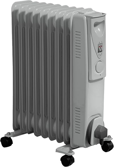 Daewoo 2000W Oil Filled Radiator with Thermostat White
