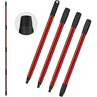 Spin Mop Handle Replacements for Vileda 4-Section Mop Handle Compatible with Ocedar/Vileda Easywring Spin Mop Refills and Bro