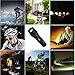 TANSOREN Zoomable LED 900 Lumens Ultra Bright Tactical Waterproof Handheld Flashlight Bike Headlight Taillight Rechargeable 18650 Battery Charger