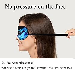 NOHSHE Fiery Dragons Sleep Eye Mask Eye Cover Blue