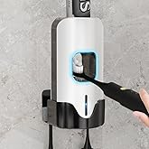 Automatic Toothpaste Dispenser Wall Mounted with 2 Toothbrush Holders | Touchless with 3 levels. Works for kids &amp; adults. Great for family bathrooms. Easy to clean &amp; refill.