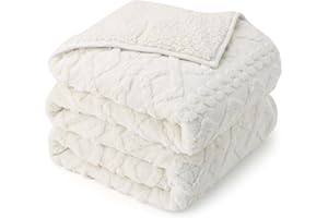 Weighted Blanket for Adults 15lbs, Drewin Soft and Thick Jacquard Sherpa Heavy Blanket for Calming and Relax, Dual Sided Ultr