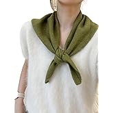 TYATVS Knitted Triangle Scarf for Women Y2k Head Scarf Downtown Girl Aesthetic Accessories Streetwear Triangle Shawl