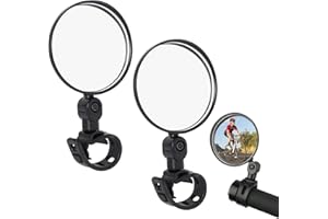 MABAHON 2 Pcs Bike Mirror, 360° Adjustable Rotatable Bicycle Rear view Mirrors, Convex Mirror for 0.59-1.18 inch Handlebar Mo