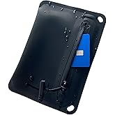 CHERRY CHICK Large Tactical IPX8 Waterproof EDC Wallet Pouch - Holds 10+ Cards, Keys, Cash - Heavy Duty Belt Loop & Dual Top Grommets(Black)