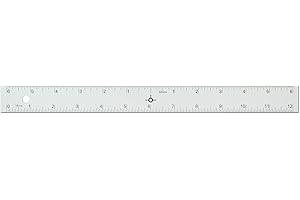 Alumicolor Aluminum Straight Edge with Center Finding Back, 12IN, Silver