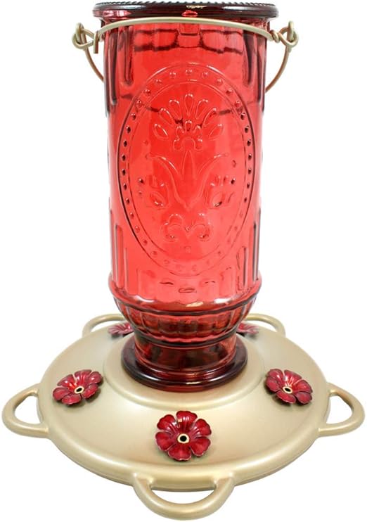 Amazon Com More Birds Red Vintage Hummingbird Feeder Antique