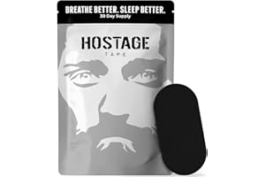 HOSTAGE TAPE Hostage Gentle Adhesive Tape (30 Tapes) - Medical Grade, Pain-Free Removal - Secure & Breathable Black Tape